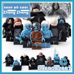 Xếp hình Game of thrones - Jon Snow - White Walker - Benjen Stark - Jeor Mormont - Wight Lego Minifigures Koruit KT1024