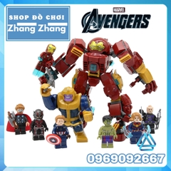 Đồ chơi Xếp hình Thanos đại chiến Iron man Thor Hulk Ant-Man Hawkeye Captain Marvel Minifigures Sy6399