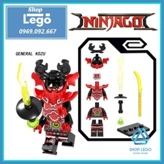 Xếp hình Ninjago Nya- Echo Zane- Jay- General Kozu- Lloyd- Giant Stone Warrior Lego Minifigures PRCK GA143 148