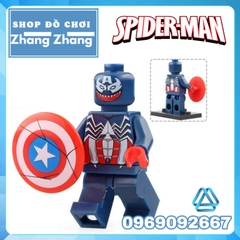 Xếp hình Symbiote Iron Man - Venom - Wolverine - Spider-Man - Deadpool Lego Minifigures WM6044