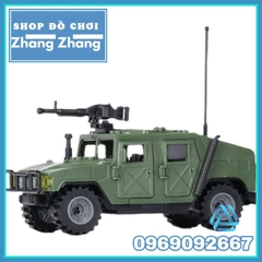 Đồ chơi Xếp hình mô hình Xe Humvee quân đội HMMWV M1114 Minifigures J773