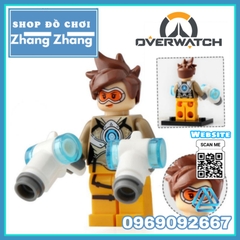 Xếp hình Over Watch D.Va Reinhardt Wihelm Jesse Mccree Reaper Soldier 76 Shimada Hanzo Mercy Lego Minifigures Xinh X0230