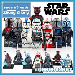 Xếp hình Star Wars Echo - Bo Katan Mandalorian Darth Maul Clone Trooper Lego Minifigures WM6098