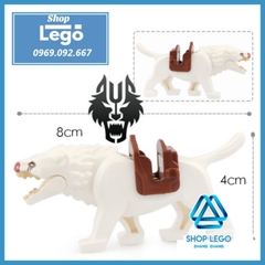 [8.5cm] Xếp hình Chó sói khổng lồ Wolf Wargs The Hobbit the Lord of the Rings Lego Minifigures LeLe L059 L060 L083