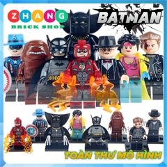 Xếp hình siêu anh hùng DC Comics Batman, Flash, Black Panther Comics Lego Minifigures POGO PG8088