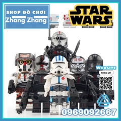 Xếp hình Star Wars Wrecker - Crosshair - Echo - Hunter- Tech- Echo Force 99 Lego Minifigures Koruit KT1047
