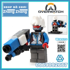 Xếp hình Over Watch D.Va Reinhardt Wihelm Jesse Mccree Reaper Soldier 76 Shimada Hanzo Mercy Lego Minifigures Xinh X0230