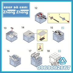 Đồ chơi xếp hình Minecraft trong Mine Blocks gồm Elder Guardian - Iron Golem - Big Magma Cube Minifigures Lele B041 046