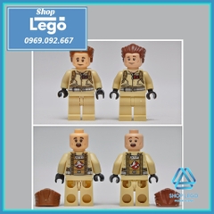 Xếp hình Ghostbusters Peter Venkman - Egon Spengler - Ray Stantz- Winston Zeddemore Lego Minifigures Xinh X108 111