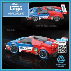 Xếp hình siêu xe Ford GT 2015 tặng kèm 2 nhân vật Lego Minifigures Quanguan 100135