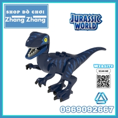 Xếp hình Công viên khủng long - Jurassic Park - Dilophosaurus - Velociraptor - Stygimoloch Lego Minifigures POGO PG8239