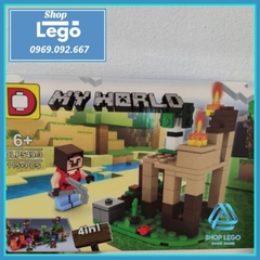 Xếp hình Mineblock mô phỏng Minecraft cho bé lắp ráp My World Lego Minifigures DLP DLP549