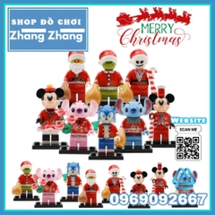 [FREESHIP MAX] Đồ chơi Xếp hình Giáng sinh Merry Christmas Mickey - Minnie - Angel - Stitch - Sonic - Santa Claus Minifigures WM6076 [Shop Đồ Chơi Zhang Zhang]
