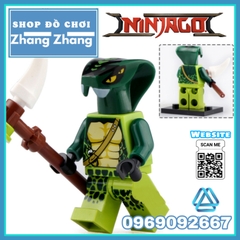 Xếp hình Ninjago đại chiến tộc rắn và bạch cốt tinh tộc Lego Minifigures LELE A098 105