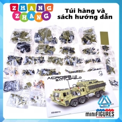 Đồ chơi Xếp hình mô hình pháo phản lực phóng loạt M142 Himars Scorpior Across Battlefield Minifigures Xingbao Xb06014
