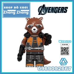 Xếp hình Iron Man
- Captain America - Deadpool
- Hawkeye
- Hulk - Rocket Racoon - Loki Lego Minifigures POGO PG8271