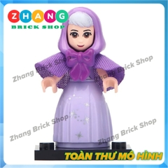 Xếp hình Lọ Lem Alana - Ariel - Cinderella - Fairy Godmother - Rapunzel - Elsa Lego Minifigures Lele F010 017