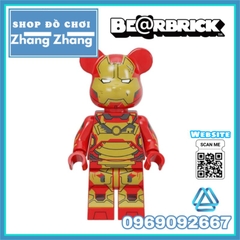 Đồ chơi xếp hình Bearbrick Gấu bụng phệ Spider-Man - Joker - Stitch - Bape - Iron man Minifigures Kopf BLX3033