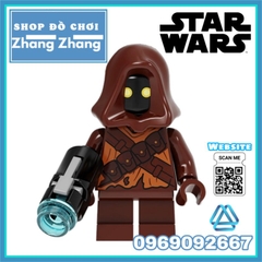 Đồ chơi xếp hình Star Wars gồm Storm Trooper - Imperial Crew Astromech Droid Tusken Raiden Jawa Minifigures POGO PG8288