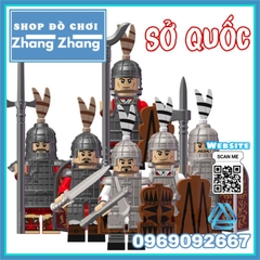 Đồ chơi xếp hình quân lính nước Sở thời Xuân thu chiến quốc Minifigures Koruit KT1093
