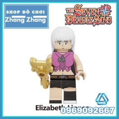 Xếp hình Meliodas - Elizabeth Liones - Ban - Diane - King- Gowther - Escanor- Merlin Lego Minifigures Kopf KF6129
