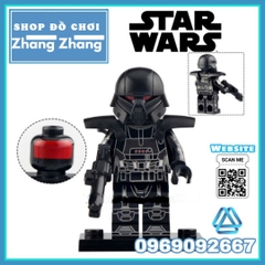 Xếp hình Mô hình Ahsoka  - Dark Trooper - Mandalorian - Moff - Boba Fett - Luke Skywalker - Jawa Lego Minifigures WM6121
