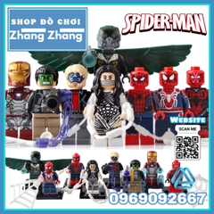 Xếp hình Spider man : Homecoming Vulture Iron Man Silk Masked Robber Spider-Man Lego Minifigures Xinh X0168