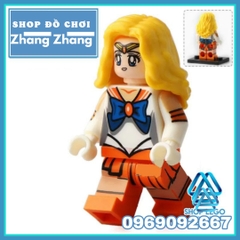 Xếp hình Thủy thủ mặt trăng Sailor Moon xinh đẹp cùng Tuxedo mặt nạ Chiba Mamoru Lego Minifigures WM6035