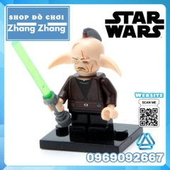 Xếp hình Star Wars Finn - Padawan - K-3PO - Yoda - Gungan - Malakili - Jedi - Leia Lego Minifigures Pogo PG8049