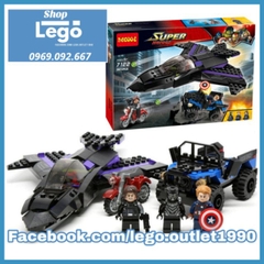 [266 hình] Xếp hình Lego The avengers Winter Soldier - Black Panther - Captain America Lego Minifigures Decool 7122