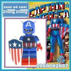 Xếp hình đội trưởng nước Mỹ Captain America First Classic Lego Minifigures Kopf KF2101