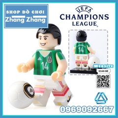 Đồ chơi xếp hình Messi Ronaldo - Neymar JR - Pogba Ibrahimovic - Chicharito Ozil - Beckham Minifigures Kopf KF6032