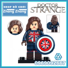 Đồ chơi xếp hình Doctor Strange Black Bolt - Mr Fantastic - Captain Marvel - Clea America Chavez Minifigures Xinh X0338