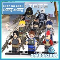 Đồ chơi Xếp hình For Teite Jonesy - Fortnite Ninja Dark Voyar - Skull Trooper Minifigures Kopf KF6038