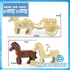 Xếp hình chiến xa xe ngựa đại quân đất nung Tần Thủy Hoàng của đế chế Đại Tần Lego Minifigures Koruit XP602