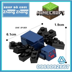 Đồ chơi xếp hình Minecraft trong Mine Blocks gồm Ghast - Polar Bear - Spider mô hình Minifigures Lele B033 040