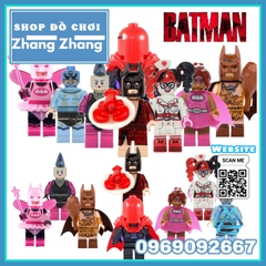 Xếp hình Batman Batgirl Redhood thành phố Gotham Lego Minifigures POGO PG124 131 PG8040