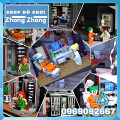 [1619 hình] Xếp hình nhà thương điên Arkham - The Arkham Asylum Breakout Lego Minifigures Decool 7124 Lepin 07044