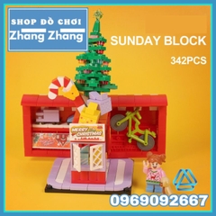Đồ chơi xếp hình Ngôi nhà cà chua đêm giáng sinh Merry Christmas gồm 342 hình Mô hình Minifigures Shenyang SY5217