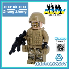 Đồ chơi xếp hình Tiểu đoàn Azov Ukraine chiến đấu với quân đội Nga Minifigures M8019