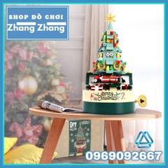 Đồ chơi xếp hình mô hình Cây thông giáng sinh phát nhạc Noel Merry Christmas Minifigures Kaki JK1302
