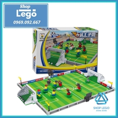 Xếp hình sân bóng đá World Cup 2022 mới nhất đầy đủ khung thành Lego Minifigures J25590