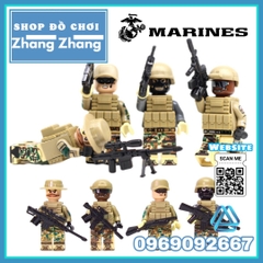 Xếp hình thủy quân lục chiến Mỹ United States Marine Corps Modern War Lego Minifigures Decool 308 311