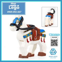 Xếp hình Chiến mã Đích Lô ngựa chiến của Lưu Bị trong Tam quốc diễn nghĩa Lego Minifigures DW001 006
