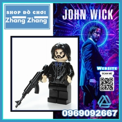 Xếp hình John Wick sát thủ chuyên nghiệp Lego Minifigures Koruit Wm830 Kopf KF1216