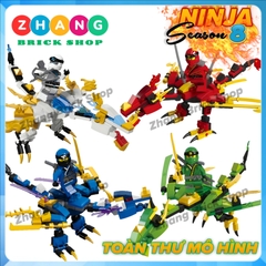Đồ chơi xếp hình Ninjago nguyên tố Rồng bay Lloyd - Kai - Zane - Jay Minifigures Dragon