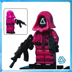 Xếp hình mô hình Trò chơi con mực Squid game gồm Oh Il Nam - Gi Hoon - Sae Byuk Lego Minifigures WM6131