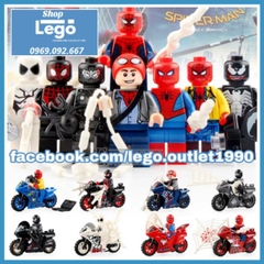 Xếp hình tuyển Spider-man ( Tặng kèm Motobiker) 8 mẫu đẹp nhất 2019 siêu đẹp siêu rẻ Lego Minifigures Sy Sy1394