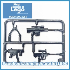 Xếp hình Bộ 3 súng bắn tỉa Barret 50 Cal - Heckler & Koch MP5 - Steyr AUG chuyên dụng đặc nhiệm Nato Lego Minifigures