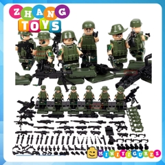 Xếp hình đặc nhiệm Biệt kích rừng Swat Alpha Spetsnaz Nga Mỹ Full vũ khí phụ kiện Lego Minifigures Tbstoys Tbs75-80